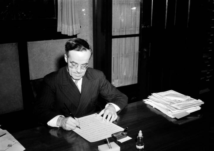 The namesake for Thompson Recital Hall – professor, organist, composer and comedian Van Denman Thompson. He appears to be working on one of his many religious compositions! #ThrowbackThursday