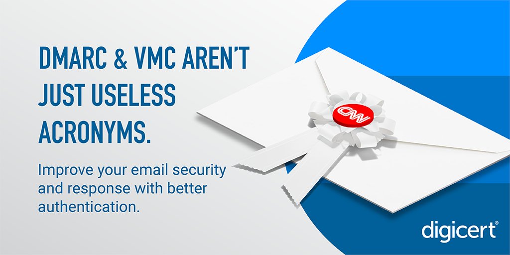 digicert's tweet photo. Turn your investments into results📈. Join our webinar to learn about how VMCs are revolutionizing #emailmarketing and #security. Also, do your #marketing colleagues a favor—invite them as well—because VMCs are making a huge impact on their industry, too https://t.co/b5lerdo6xZ! https://t.co/X63XTzVgjf