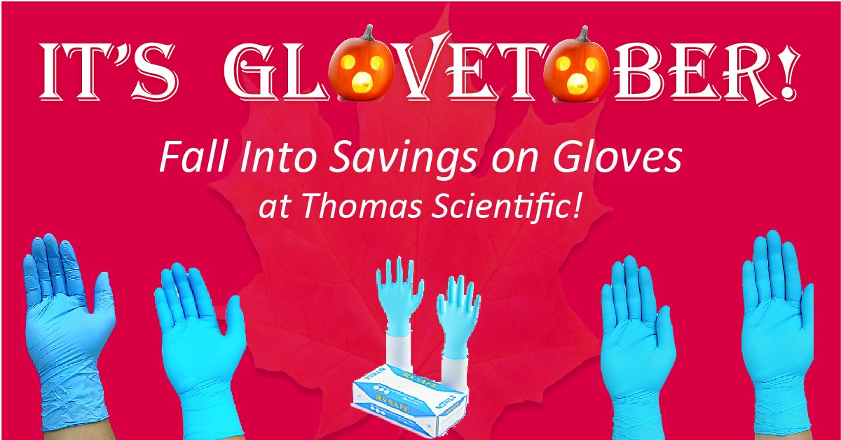 ThomasSci's tweet photo. Boo! Donโt be SCARED, its only glovetober! During October only SAVE BIG on some of your favorite #gloves. Check them out below
https://t.co/KFLD5HkKkR
#labsupplies #laboratoryneeds https://t.co/LnglWFwaQg