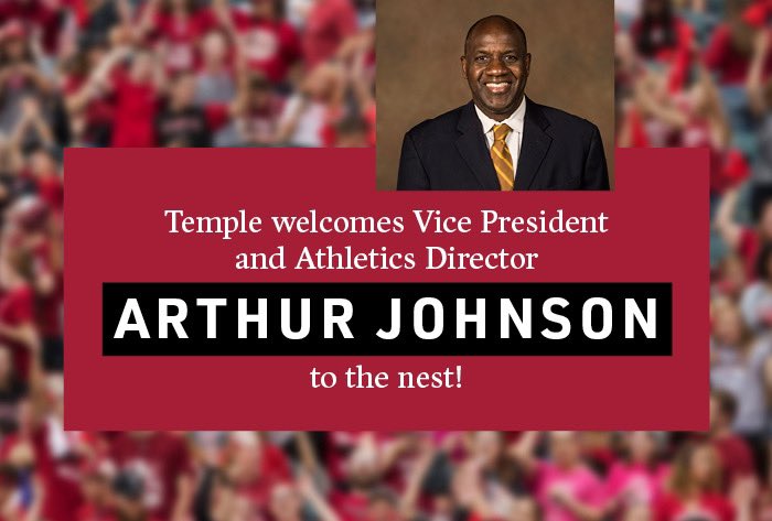 TempleUniv's tweet photo. We are excited to welcome @Arthur6Johnson as our new Vice President and Director of Athletics! https://t.co/CjvFpfYJxu