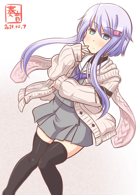 「あの…怒ってなんか、ないけど…
 …うん、気を…付けてね?」

#艦これ版深夜の真剣お絵描き60分一本勝負
#艦これ版真剣お絵描き60分一本勝負_20211007
#弥生 