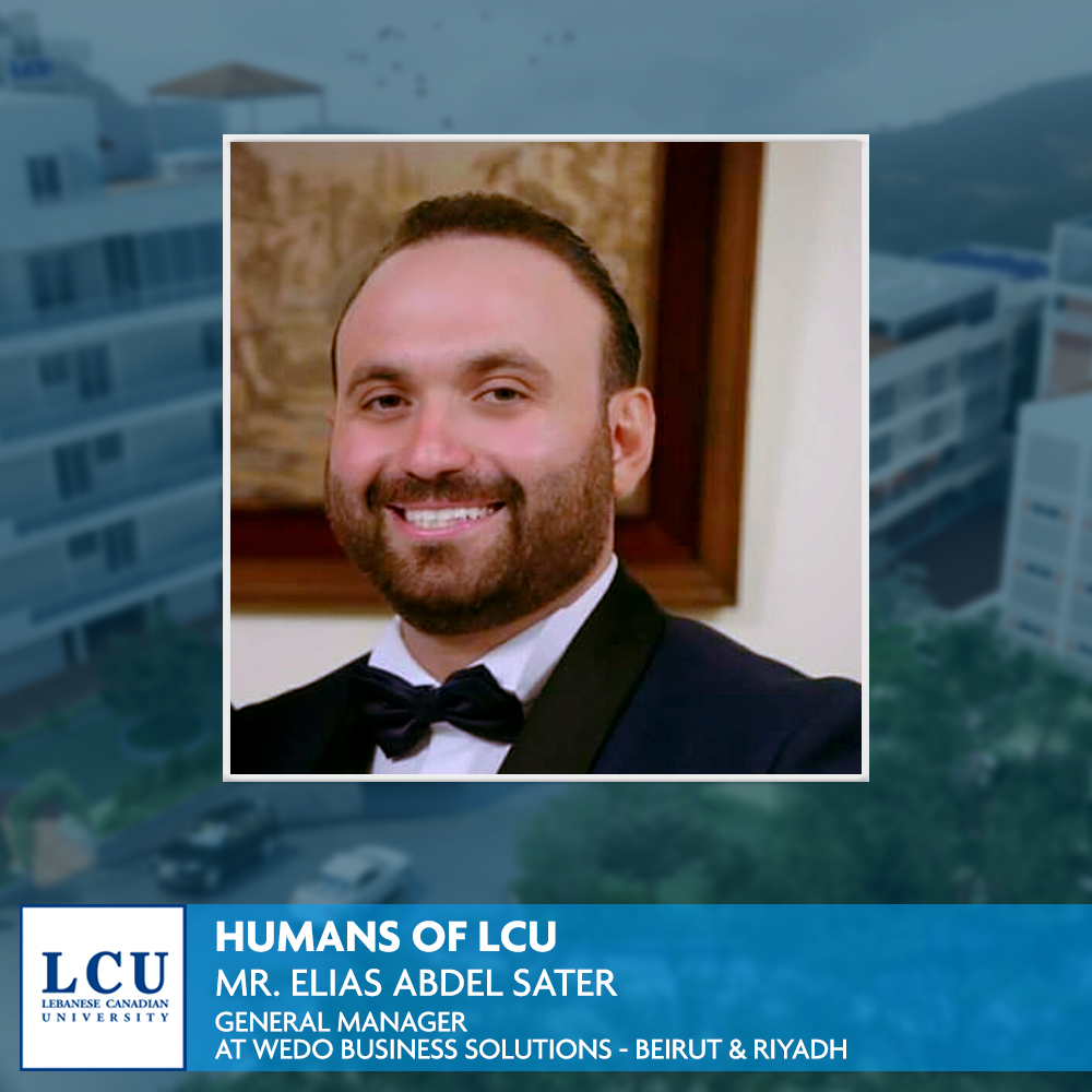 LCUuniversity's tweet photo. LCU is proud to introduce you to Mr. Elias Abdel Sater. Mr. Abdel Sater holds a BBA in Human Resources (Double Degree) from LCU and IPAC. 
He currently holds the title of General Manager at Wedo Business Solutions handling the company's operations in Lebanon and KSA. https://t.co/SEX4RtvzGv