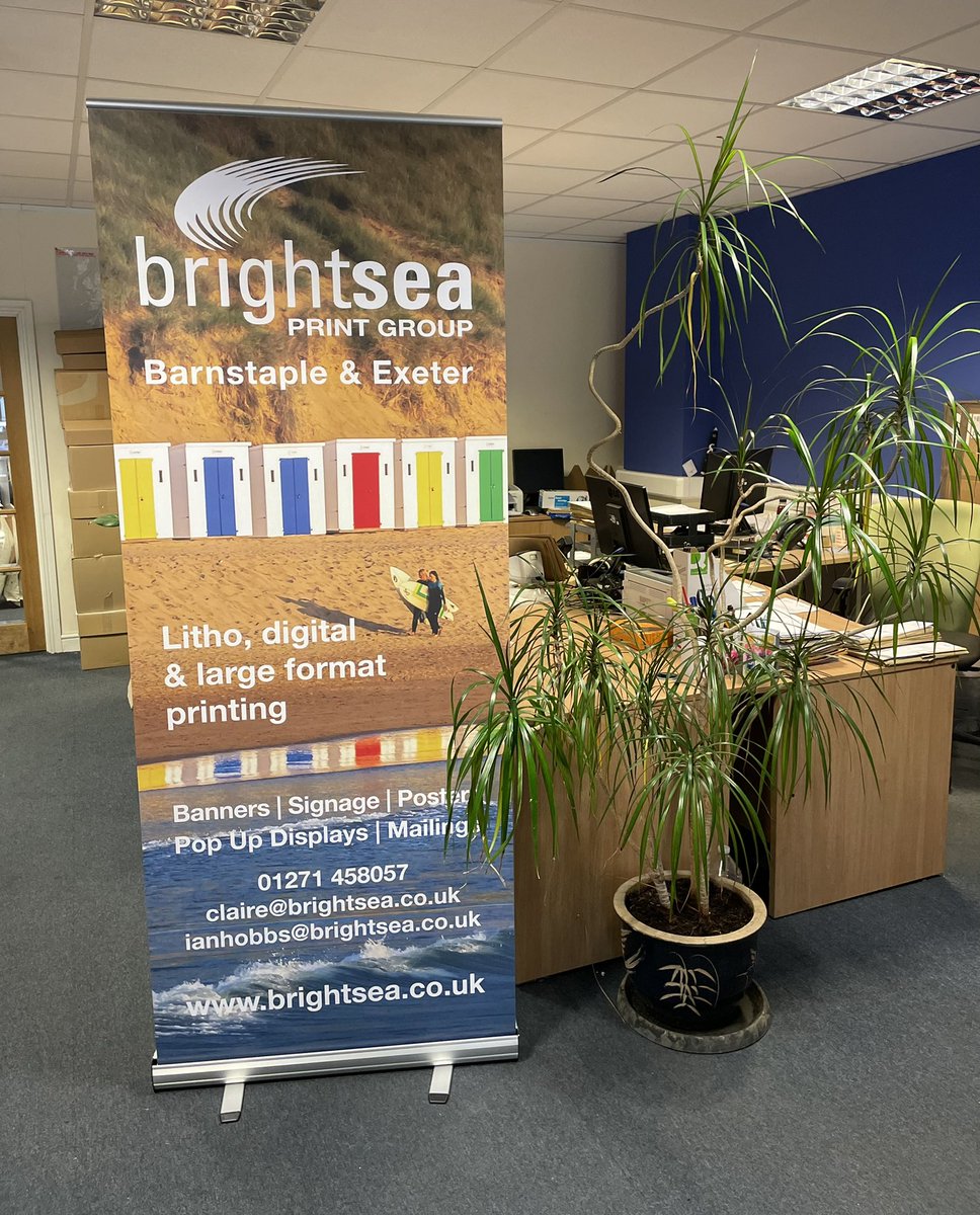 Brightsea_Print's tweet photo. The Barnstaple office have supplied lots of roller banners this week … It’s brilliant that exhibitions are up and running again!  
If you need any promotional items please get in touch …claire@brightsea.co.uk

#rollerbanners #printing #barnstaple #exeter #didntknowtheydidthat https://t.co/aFDOgZb3mN