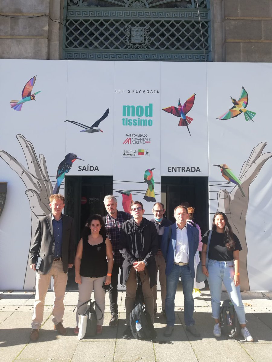 modaccat's tweet photo. Som a la fira de la indústria tèxtil i de la confecció de Porto: #Modtissimo, en una missió conjunta amb una quinzena d'empreses europees dins del projecte @FascinateEu. Teixim aliances amb Portugal, Bulgària i Dinamarca per la internacionalització i la sostenibilitat de la moda! https://t.co/WgfZCkKa8T
