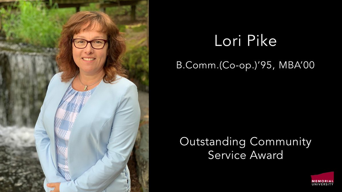 Lori Pike (B.Comm.(Co-op.)'95, MBA'00) is among the <a href="/MemorialU/">Memorial University</a> Alumni Tribute Award recipients for 2021! Ms. Pike will receive the Outstanding Community Service Award at our ceremony on Oct. 27 for her incredible work with <a href="/CandlelighterNL/">Candlelighters NL</a>. Read more: bit.ly/3DiyJzL