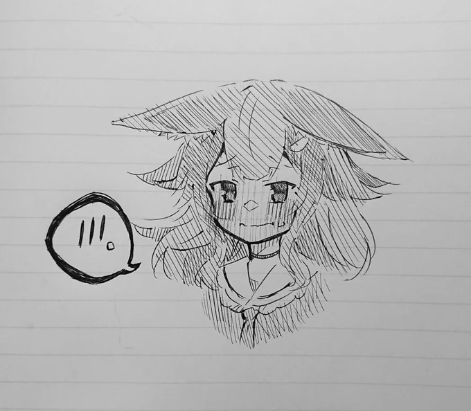 落書き「照れ顔みおしゃ」 