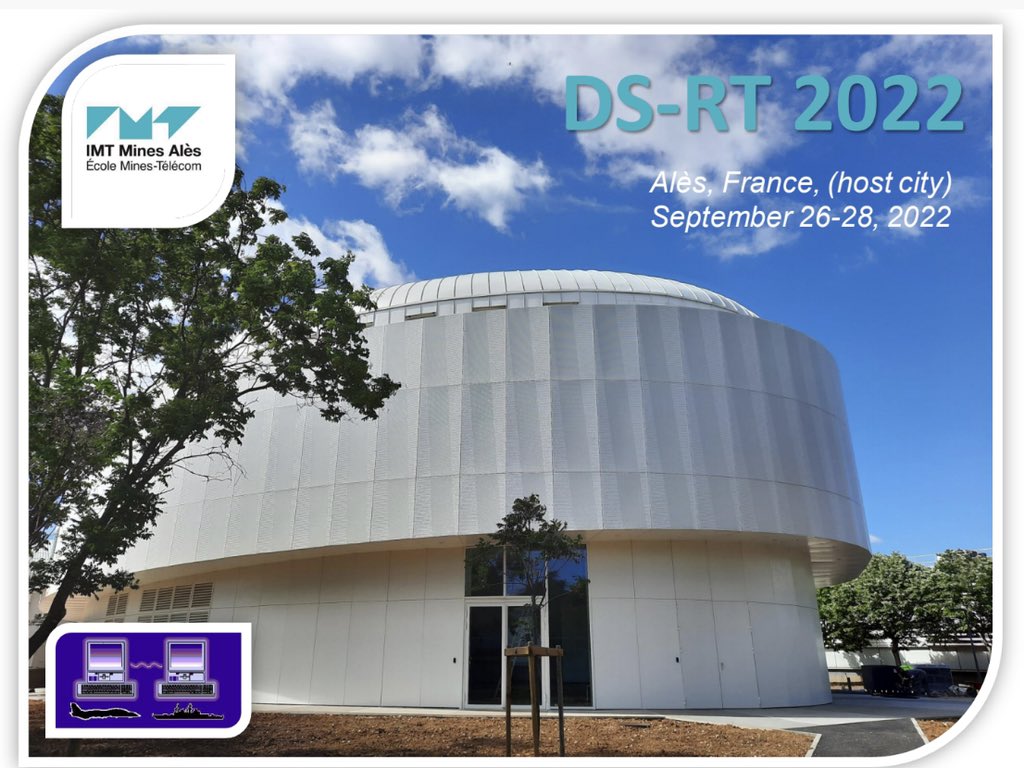 After great event #DSRT 2021 organized by #UPV Valencia - Prof. Carlos Calafate. Proud to announce that next edition #DSRT 22 will be organized by  <a href="/IMTMinesAles/">IMT Mines Alès</a> at <a href="/VilledAles/">Ville d'Alès</a>! Join us for this even on September 26-28 2022 ds-rt.com