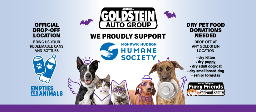 GoldsteinSubaru's tweet photo. Please drop off your donations of dry pet food or your empty bottles and cans at Goldstein Subaru, 1754 Central Avenue, Albany.
https://t.co/cb0diEMMVG https://t.co/Ej2dyHT1FC