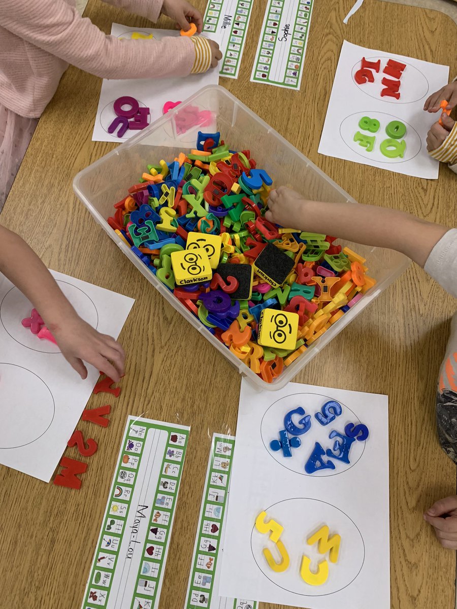 MrsBClarkson's tweet photo. In #kindergarten we are working on different ways to #sort! Students explored sorting centers to show and explain their sorting rules. #mathmoment @bigrockbadger @fsd38 https://t.co/QNzFTQzRTr