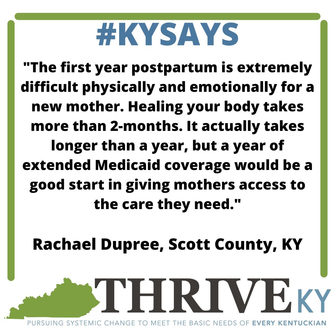 kyvoices4health's tweet photo. #KYSays! See what other Kentuckians are saying about extending postpartum #Medicaid coverage to a full-year. 🗣️🗣️Don't forget to tell us what YOU think in our #postpartum comment collector➡️ https://t.co/jpbIoSjvBW
#MaternalHealth #MedicaidSavesLives #HealthyBabies #HealthyMamas https://t.co/xjjiTKECix
