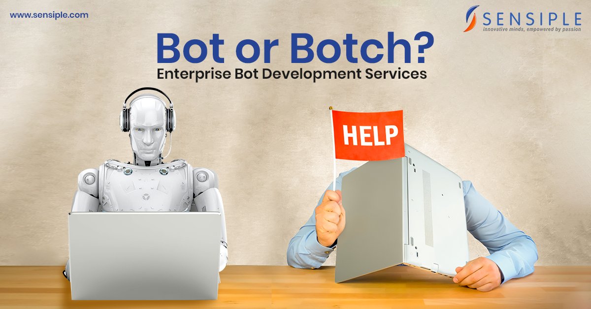 sensiple's tweet image. You have the choice to magnify your business with an enterprise #bot, custom-built to fit your requirements.
or
#Botch your business without modernizing it!
Sensiple offers enterprise #botdevelopmentservices to enhance your #CX journey!
Visit: bit.ly/3EGvfIQ