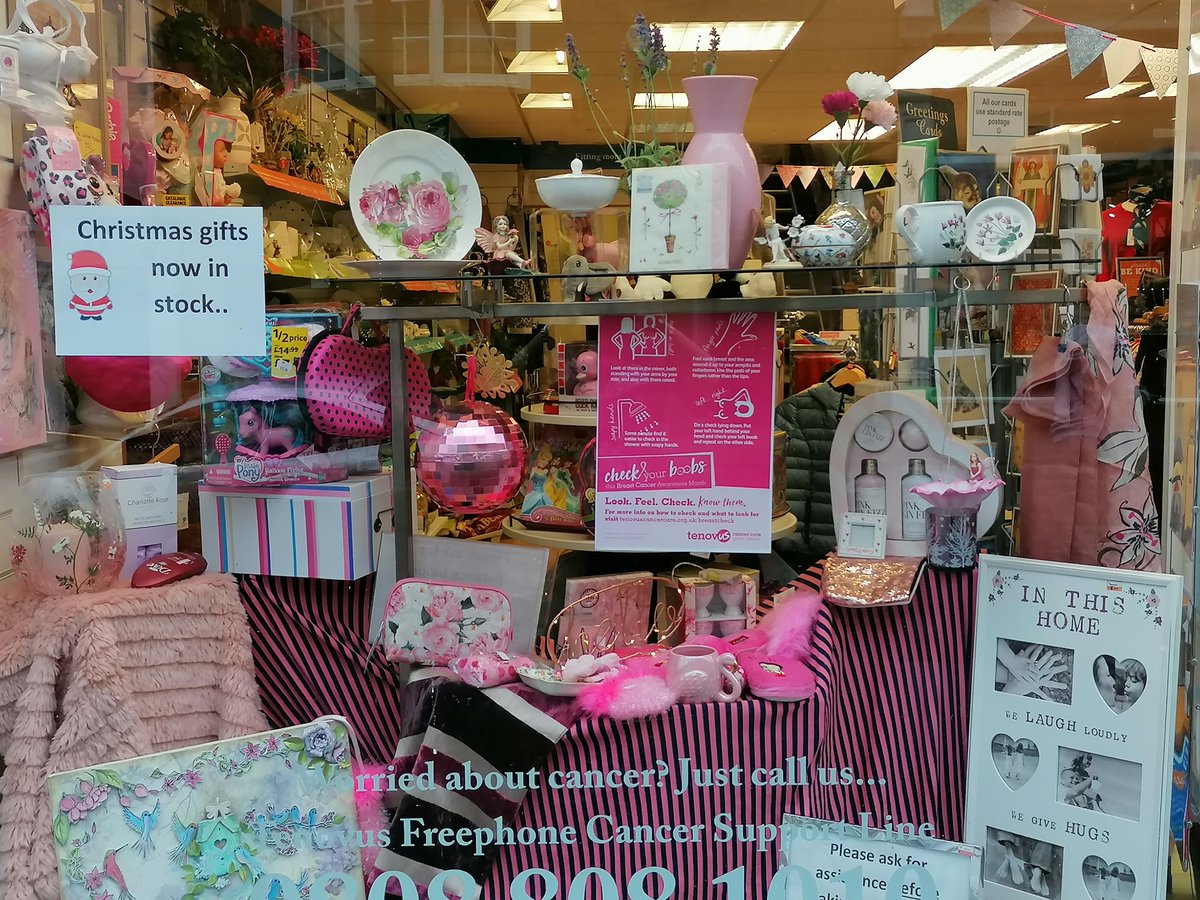 Our fantastic charity shops have been transformed for our #GoPink campaign for #BreastCancerAwarenessMonth Check out our lovely volunteers at our Sherborne Shop who have created this brilliant front window display with all things Pink!