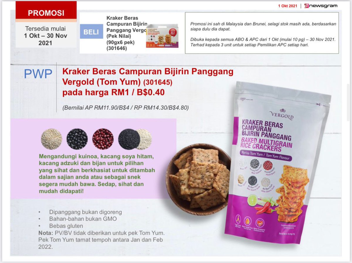 faizhafiz91's tweet photo. Promosi jajan sihat untuk bulan ni. Tinggi protein, bebas lemak trans &amp; bebas kolestrol😋😋😋

Berminat? Boleh DM saya atau whatsapp https://t.co/Gl9X4IJQ98

@_twtniaga_ @MohKeIpoh @RTNiaga @twt__promote @viralbisneskl @twt_rezeki @twt_makanan @twt_bisnes_ @RuangPerniagaan https://t.co/DCzMJyAZqe