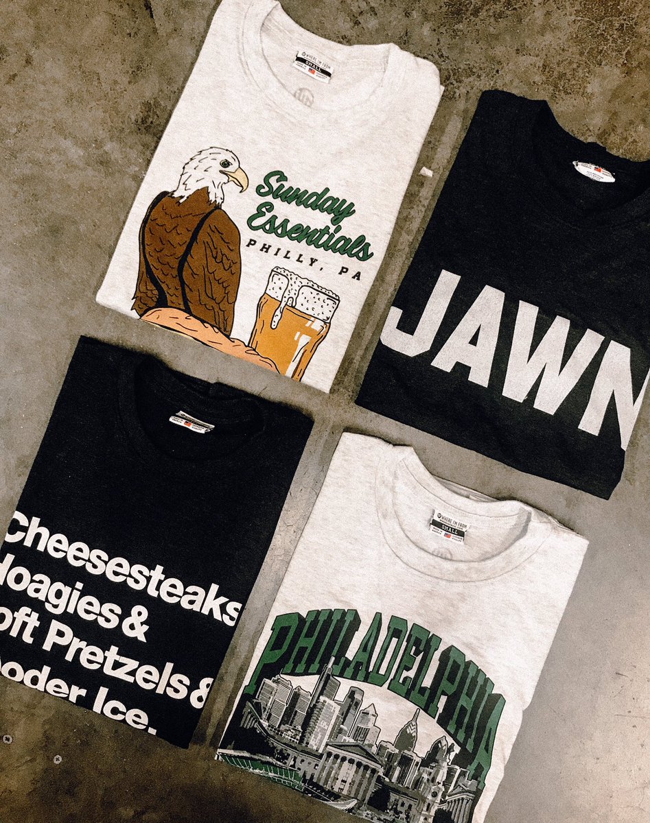 New arrivals and restocks are available online 🦅

Shop them here: aphillyated.com