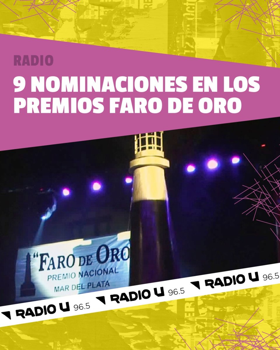 RadioU96_5's tweet photo. 📌 9 nominaciones en los #Premiofarodeoro 👏🏼
El Arte De La Rebelion y La Progresión, programas históricos ➕ 7 categorías en los #Podcast2020, producidos especialmente en aislamiento 🎧
Felicitaciones!!! https://t.co/NEYA6HzxUC