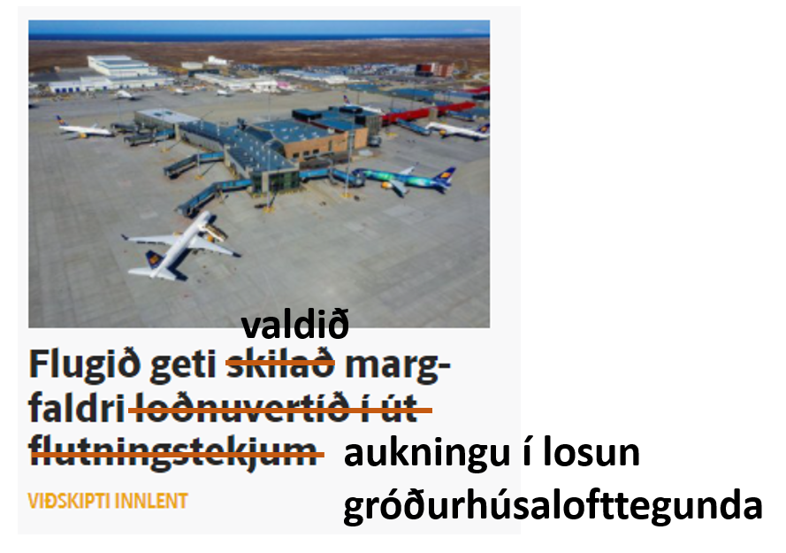 Æ hættið þessu rugli um að það séu framfarir að auka mengun. 
Lífríki jarðarinnar er að hrynja, það eru slæmar fréttir ef einhver er að reyna að auka enn á losun gróðurhúsalofttegunda með því að auka flug.