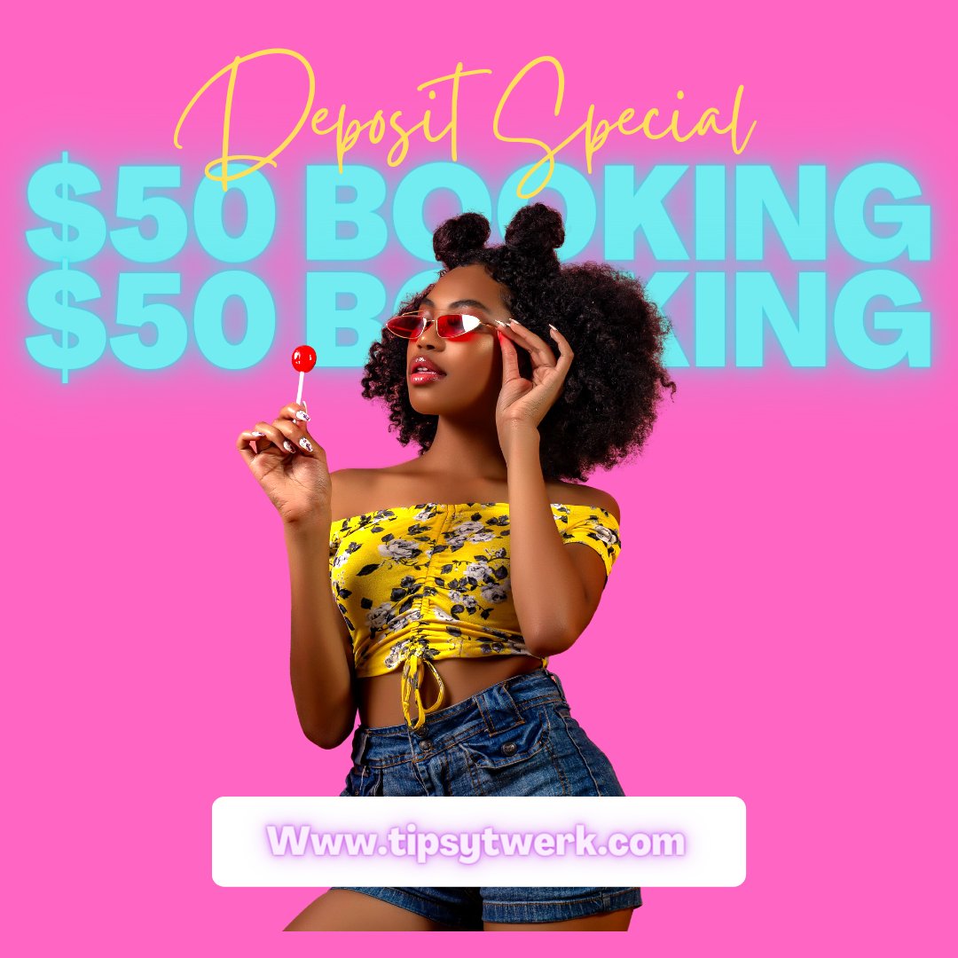 TipsyTwerk's tweet photo. Take advantage of our $50.00 deposit special Today - Sunday only! [10.10.21]

$50.00 get you book! 
Please check out our party packages or email Gettipsy@tipsytwerk.com 

https://t.co/ssgfdshiLK 
3025 Ashley Phosphate Rd Ste C-2B
 North Charleston, SC 29418
843-597-3419 https://t.co/tHvU0xsWtq