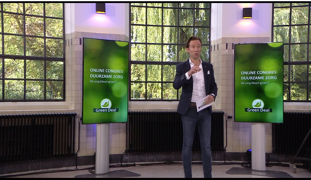 De zorg kleurt groen! Vandaag sloot Marije aan bij het online congres <a href="/DuurzameZorg/">Green Deal Samen werken aan Duurzame Zorg</a>. Een inspirerende bijeenkomst, met o.a. deelsessies over de groene werkomgeving in het ziekenhuis en de groene GGZ. Mooi om te zien dat zoveel professionals bij dit congres aanwezig waren! @VWS