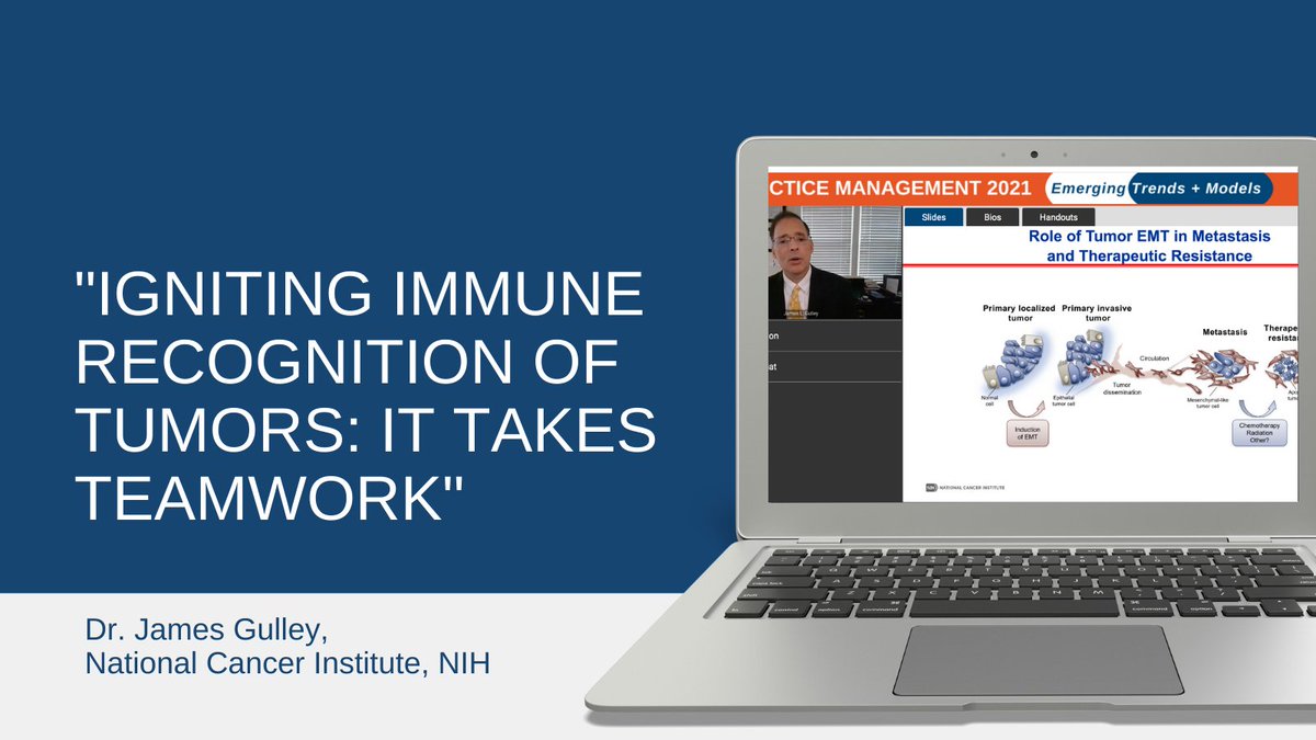 HOPArx's tweet photo. Going on now at #HOPApmp: @gulleyj1 delivering a plenary session entitled, "Igniting Immune Recognition of Tumors: It Takes Teamwork" with a focus on #ProstateCancer
(Visual of laptop slide compliments of @NIH)
#oncopharm #immunotherapy #cancercare #HOPAPM21 https://t.co/acaPe0FB2r