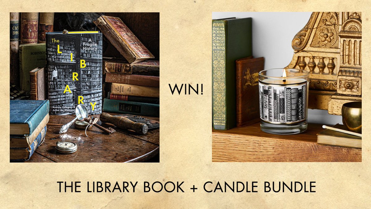 ChaseandWonder's tweet photo. #Giveaway! Win The Library Candle and a copy of THE LIBRARY: A FRAGILE HISTORY by @A_der_Weduwen &amp; @APettegree to mark #LibrariesWeek. To enter, RT &amp; follow both accounts before midnight on Sunday 10th October. UK only #FragileLibrary https://t.co/VD6S4y6c9n