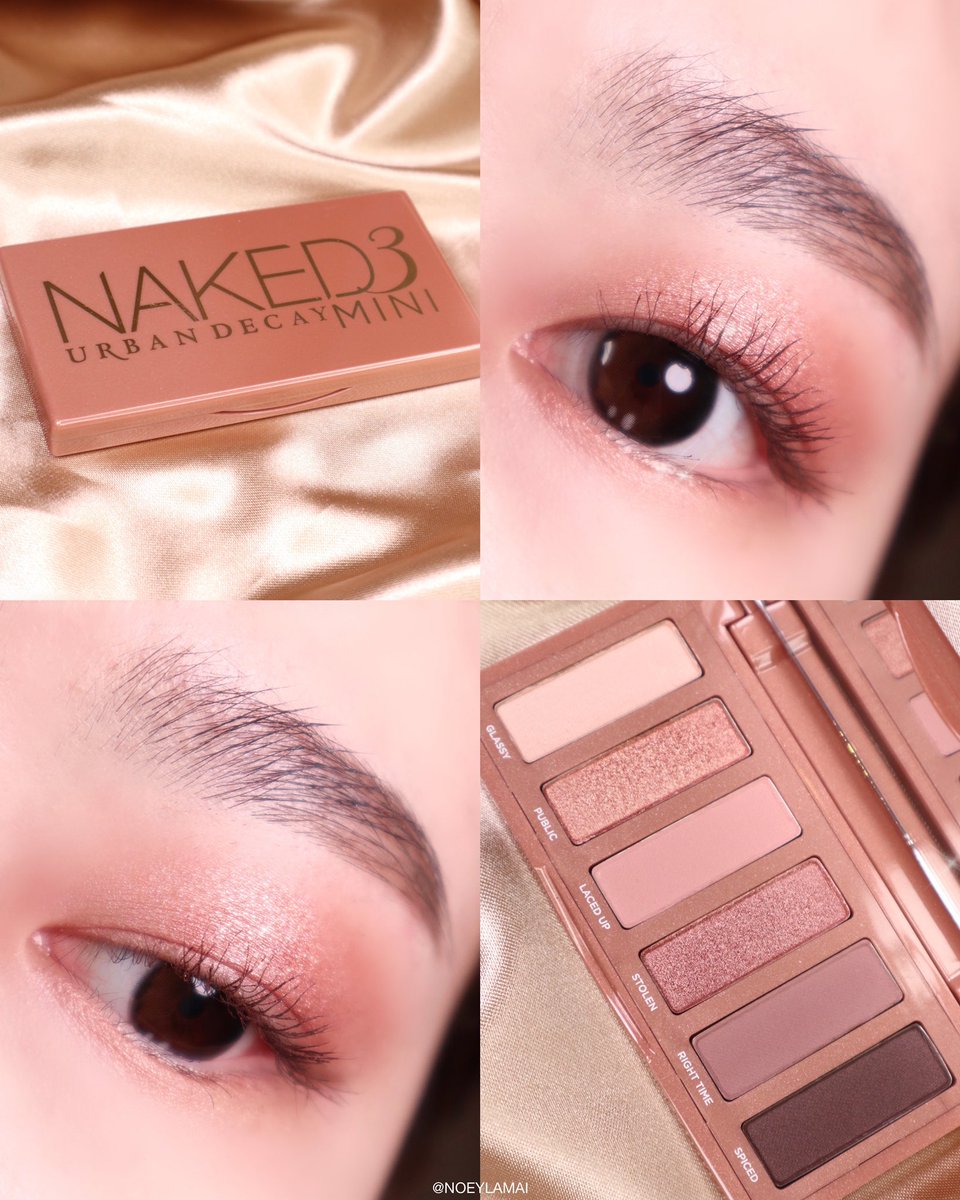 noeylamai's tweet photo. ขึ้นแท่นลูกรักไปเลย NAKED3 Mini Palette ใช้คุ้ม แบบชอบมากกกกๆๆ โทนสีสวย ละมุน เนื้อดี พิกเมนท์แน่นชัด พกพาสะดวก พกจ.ดีงาม เป็นวีแกนด้วย🐰 #UrbanDecayThailand https://t.co/Adb3UzLIuZ