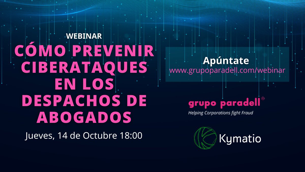 GPARADELL's tweet photo. #WebinarParadell | 🔔 ¡Aún estás a tiempo de formar parte de este interesante #webinar gratuito que organizamos en colaboración con @Kymatioglobal! ¿Te lo vas a perder? 📆 Te esperamos el próximo 14 de octubre, a las 18.00. Inscríbete gratis, aquí ➡️ https://t.co/xysuJZ38oB https://t.co/s645QkARPj