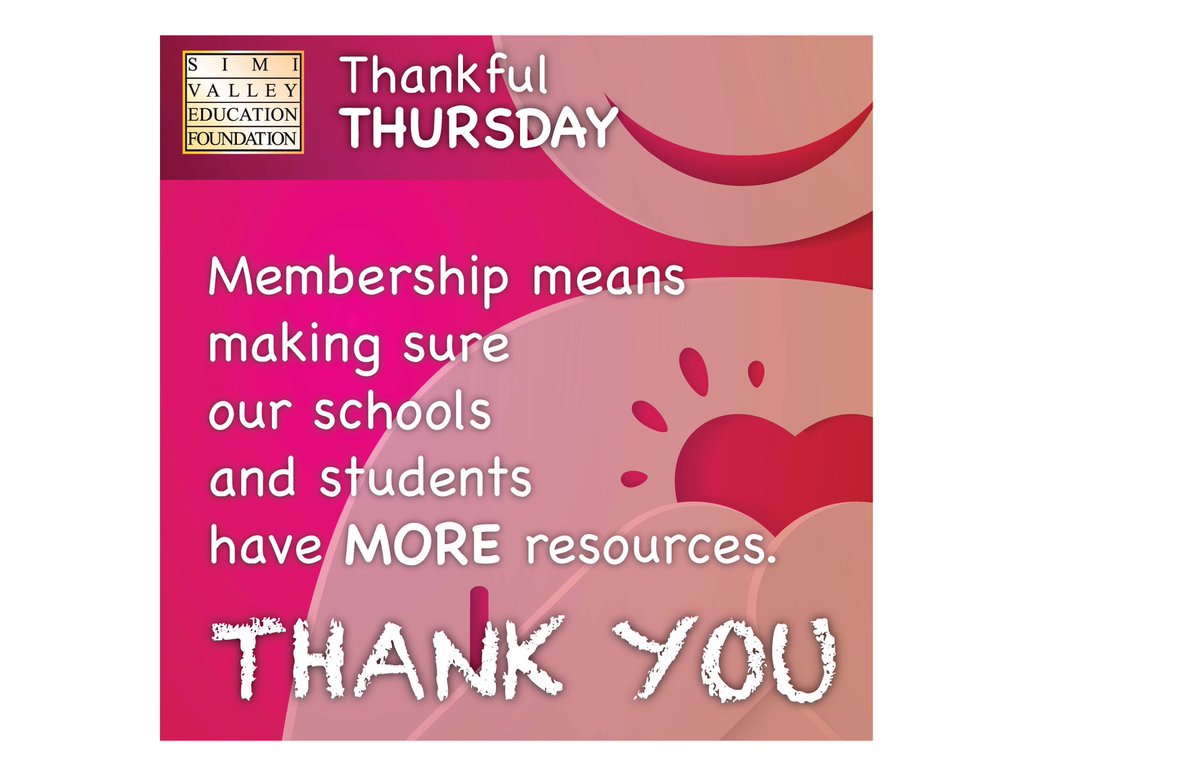 EducationSimi's tweet photo. Members keep the Simi Valley Education growing. Join us today and help us build education from the Foundation up!  

Visit https://t.co/Rj8s7FiRyI for more information. https://t.co/0qgp2Mek5y