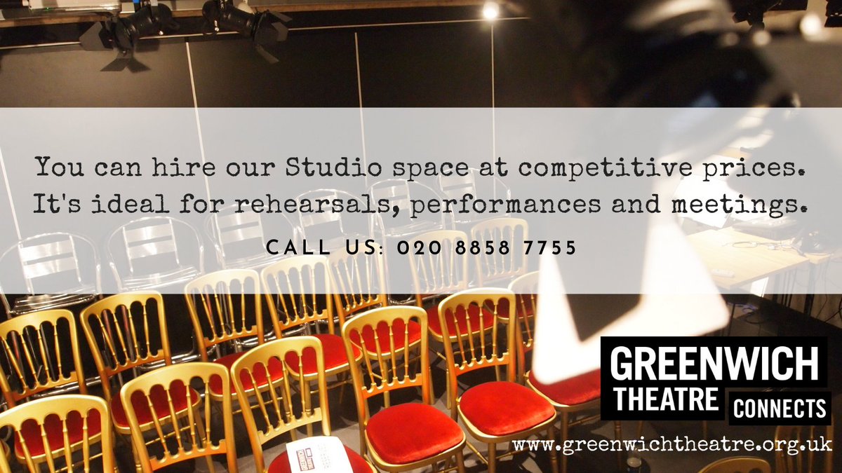 The holiday season is nearly upon us. You might want to book a space for an intimate gathering. Why not come and see our spaces for hire this season:
greenwichtheatre.org.uk/theatre-hire-i…

#forhire #HolidaysAreComing #businesses #Greenwich