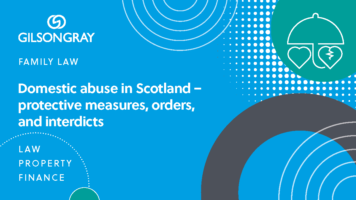Our latest insights blog looks at domestic abuse in Scotland and discusses protective measures, orders and interdicts. Read the blog: ow.ly/sICG50GnIyr
