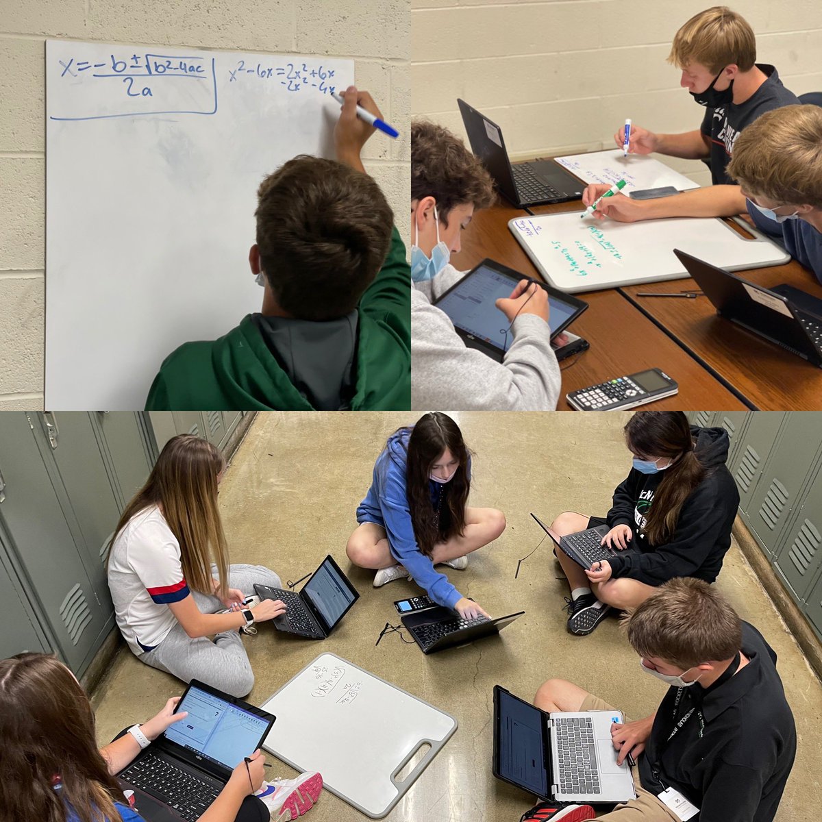 MathDalton's tweet photo. On a wall. On a desk. On the floor. We can math anywhere. #findyourbrilliance https://t.co/fXV7azZLVM