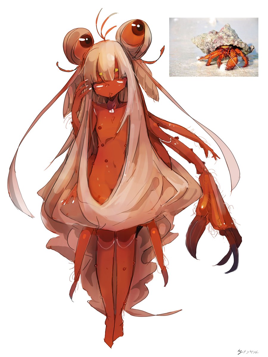 девушка крабик. девушка с крабиком. человек краб. девушка крабик. мамоно демонесса.