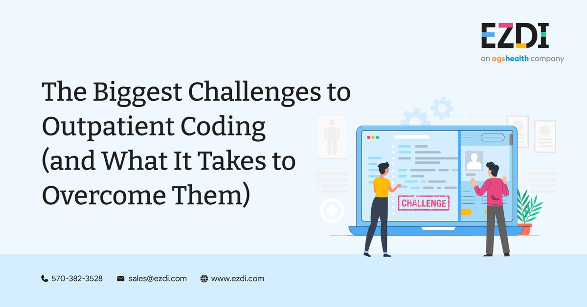 EZDIInc's tweet image. Struggling to code amidst growing outpatient volumes? Here’s how EZDI’s automation solution can help you revive your outpatient coding practice -
ezdi.com/blog/the-bigge…
#MedicalCoding #OutpatientCoding #ClaimDenials #Automation #HelathcareIT