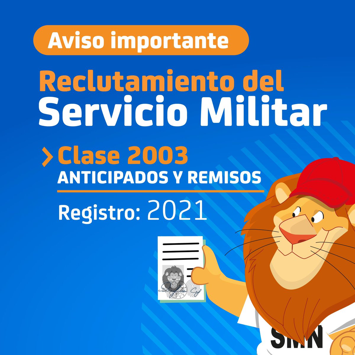 atencionaleon's tweet photo. Te invitamos a tramitar tu cartilla de identidad militar en la Junta de Reclutamiento Militar de #León.

Recuerda que, tienes hasta el 1⃣5⃣ de Octubre 2021; consulta los requisitos en la siguiente página⬇️ 

🌐https://t.co/AvDfuUsi9v https://t.co/iKaOo9loPw