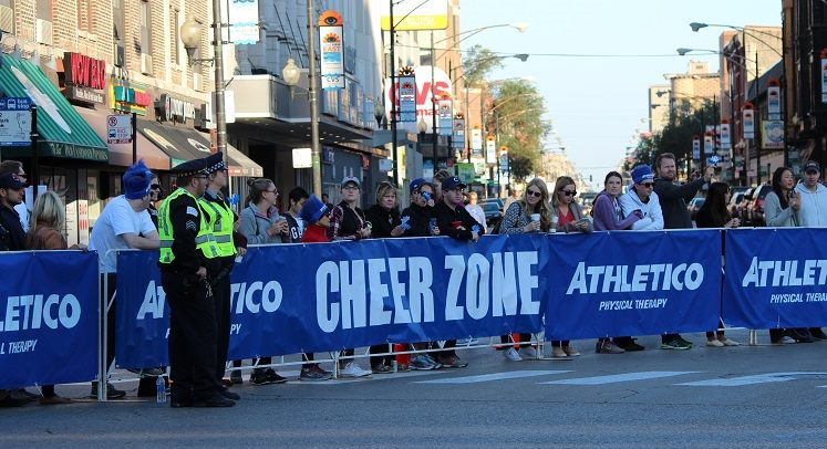 Athletico's tweet photo. The @ChiMarathon is almost here and we're excited to cheer on all the runners this year! A sign is the best way to ensure your runner will spot you in the crowd, stop by the Athletico #CheerZone located at Clark/Diversey around Mile 9 for supplies! #ProudPartner #ChicagoMarathon https://t.co/XXtGmwp4e8