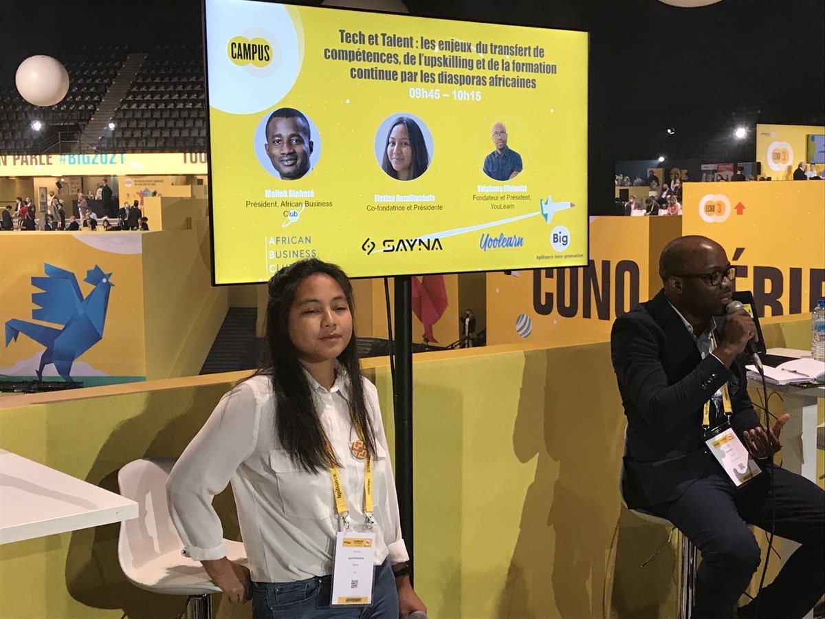 Bravo à Matina de sayna.io , vue a BIG (BPI), pour son engagement pour la formation tech des jeunes africains. ⁦<a href="/ietp_/">I&P</a>⁩ soutient Sayna à travers un financement d’amorçage de 100KEUR via IPAT et AFD, pour lui permettre d’avancer vers sa levée de fonds