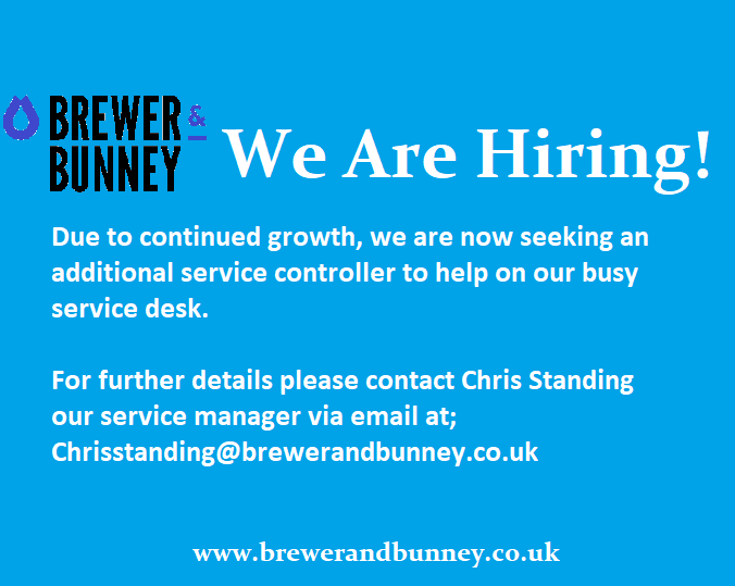 Pls RT - We are #hiring again!, this time for a service controller based at our Redruth office.
Please contact our Service Manager Chris Standing via chrisstanding@brewerandbunney.co.uk #Laundry #Cornwall #hiring