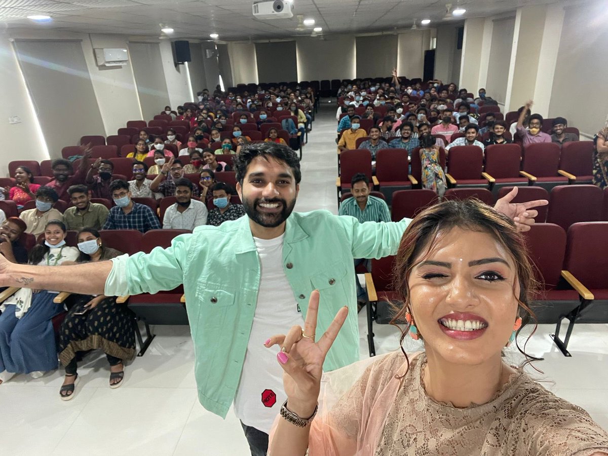 KrishSiddipalli's tweet photo. Colz promotions 🥰

# Nenu leni Naa Premakatha on oct 8th https://t.co/whj8vEbH0l