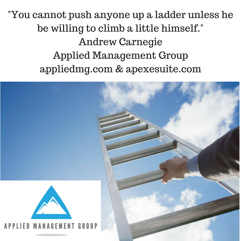 Appliedmg's tweet photo. You cannot push anyone up a ladder unless he be willing to climb a little himself - are you willing to climb? If yes contact Applied Management Group today  https://t.co/07R8KqPHdc @appliedmg #labor #management #appliedmg #laborcosts https://t.co/nEmW0aMHsZ