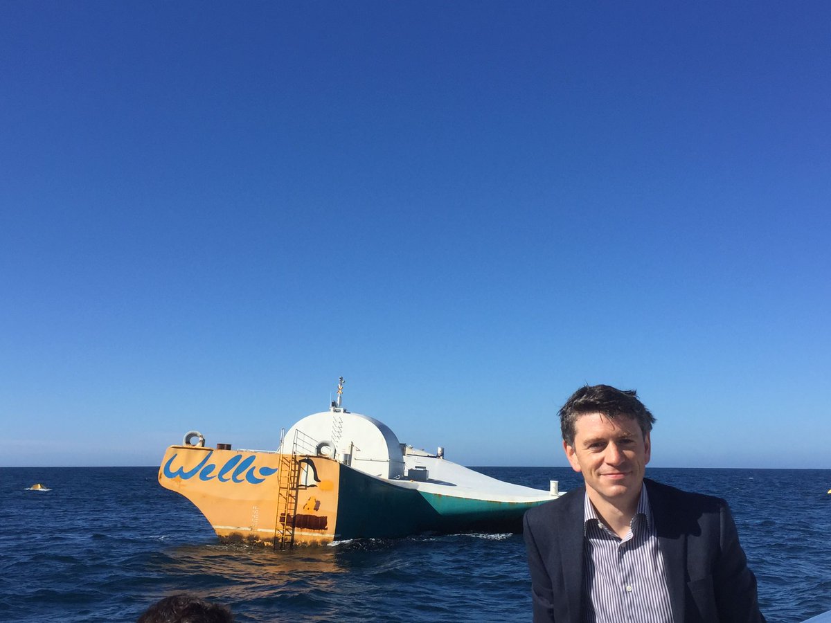 Ocean Energy Europe (@oceanenergyeu) on Twitter photo OEE's Policy Director is out at sea with <a href="/xavier_guillou/">Xavier Guillou</a> to visit the EU-funded <a href="/WelloWaveEnergy/">Wello Wave Energy</a> Penguin wave energy converter at <a href="/bimep_sa/">BiMEP</a> test site! 🐧🌊
The Penguin has been deployed since July and is generating ⚡️to the local #BasqueCountry grid
<a href="/EVEuskadi/">#euskalenergia</a> <a href="/EU_MARE/">EU Maritime & Fish</a> OEE's Policy Director is out at sea with <a href="/xavier_guillou/">Xavier Guillou</a> to visit the EU-funded <a href="/WelloWaveEnergy/">Wello Wave Energy</a> Penguin wave energy converter at <a href="/bimep_sa/">BiMEP</a> test site! 🐧🌊
The Penguin has been deployed since July and is generating ⚡️to the local #BasqueCountry grid
<a href="/EVEuskadi/">#euskalenergia</a> <a href="/EU_MARE/">EU Maritime & Fish</a>