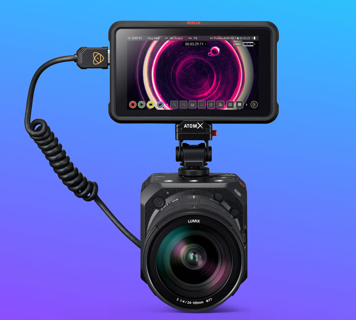 AtomosGlobal's tweet photo. ANNOUNCEMENT 🎉: ProRes RAW will soon be coming to the new Panasonic LUMIX BS1H camera when combined with the Ninja V &amp; Ninja V+!
It will be capable of recording up to 5.9Kp30, 4.1Kp60 &amp; 3.5Kp50 anamorphic ProRes RAW.
More about PRR: https://t.co/NJrJQ6VJB3
@LumixUK @LumixUSA https://t.co/ao3ByIiXIh
