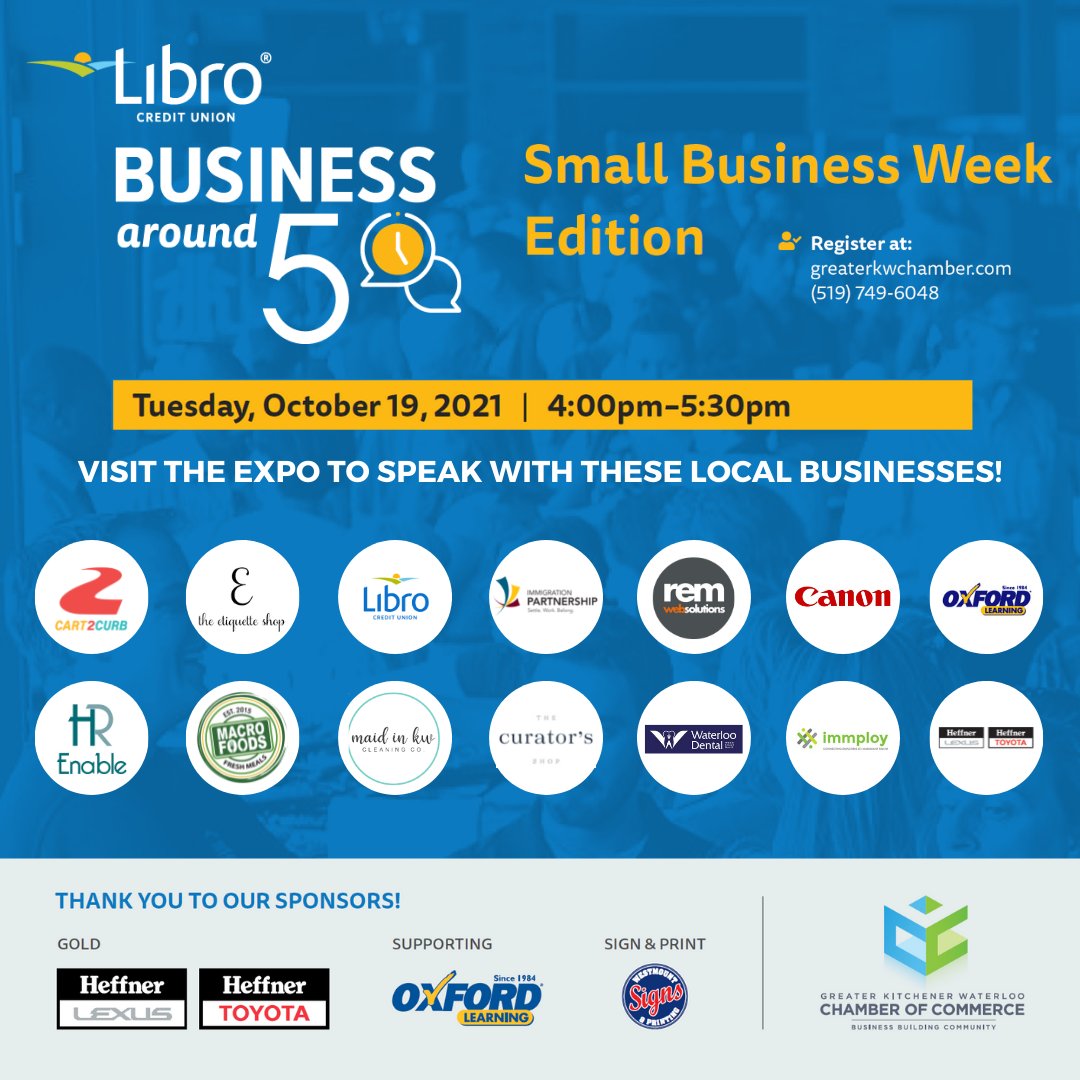 Join us on October 19th for the <a href="/LibroCU/">Libro Credit Union</a> BA5 Small Business Week Edition and learn about/hear from local businesses as we celebrate #smallbusinessweek. Registration is #free for members - secure your spot here: bit.ly/3F8mtDI #KWAwesome