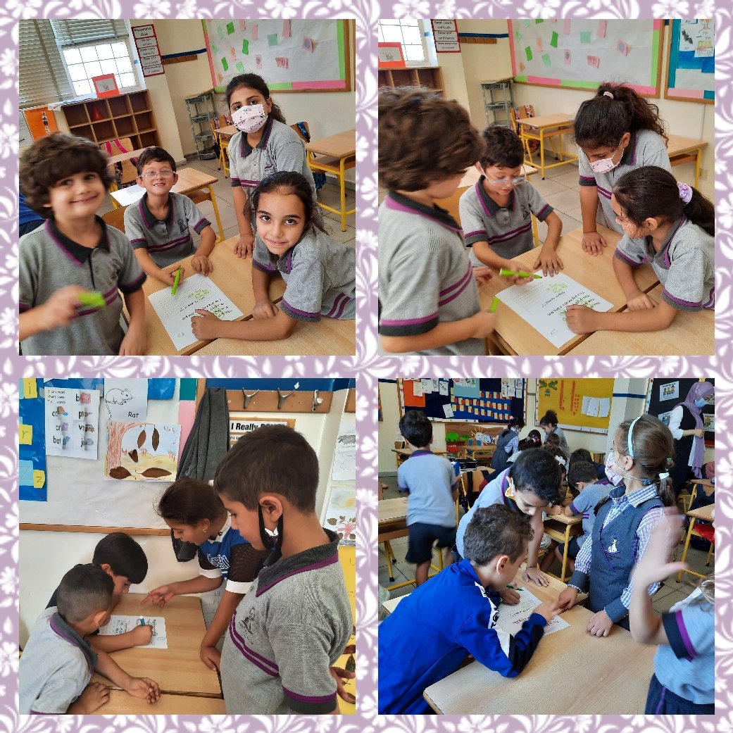 nada_abdulkader's tweet photo. Phonics teach children how to decode letters into their respective sounds, a skill that is essential for them to read unfamiliar words. My learners read a short story and circle words with short vowel/i/.#groupworkrules #Phonics #short_i @makdawhaschool https://t.co/0tMxbW5yz2