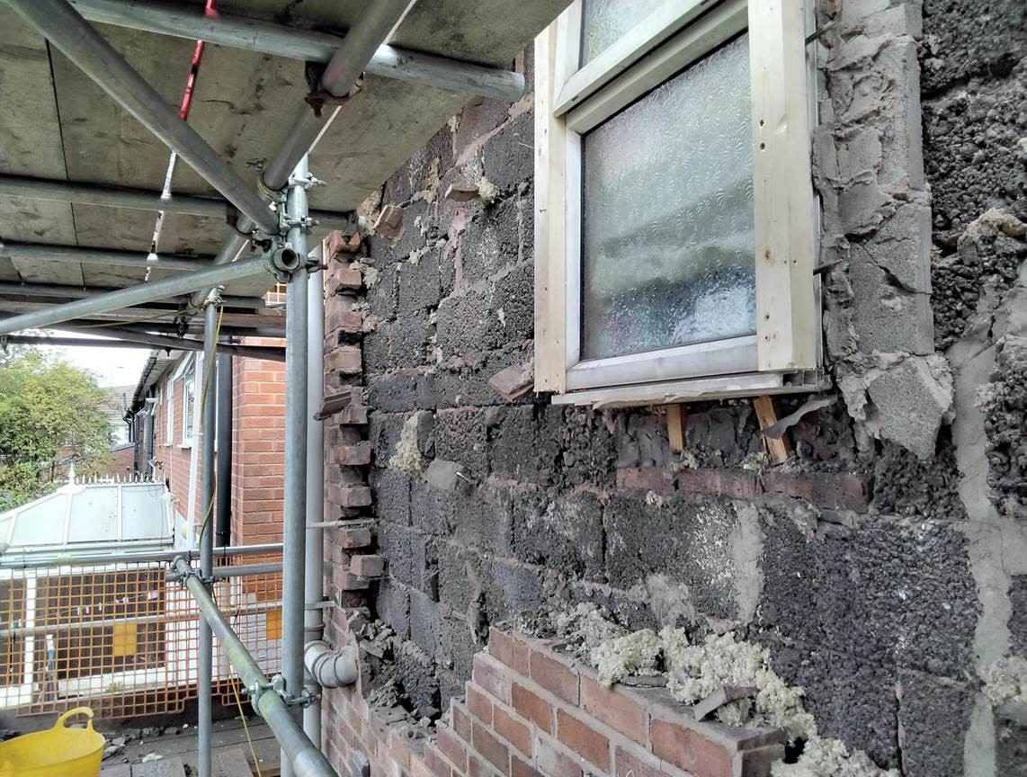 Quick visit to our pilot scheme for <a href="/WeAreTorus/">Torus</a>  consisting of new roofing, windows, gutters, soffits and fascias. Also included is new wall ties, french drain &amp; EWI &amp; a full rebuild of the front and rear outer leaf brickwork from ground level up #homeimprovements #TeamHMS