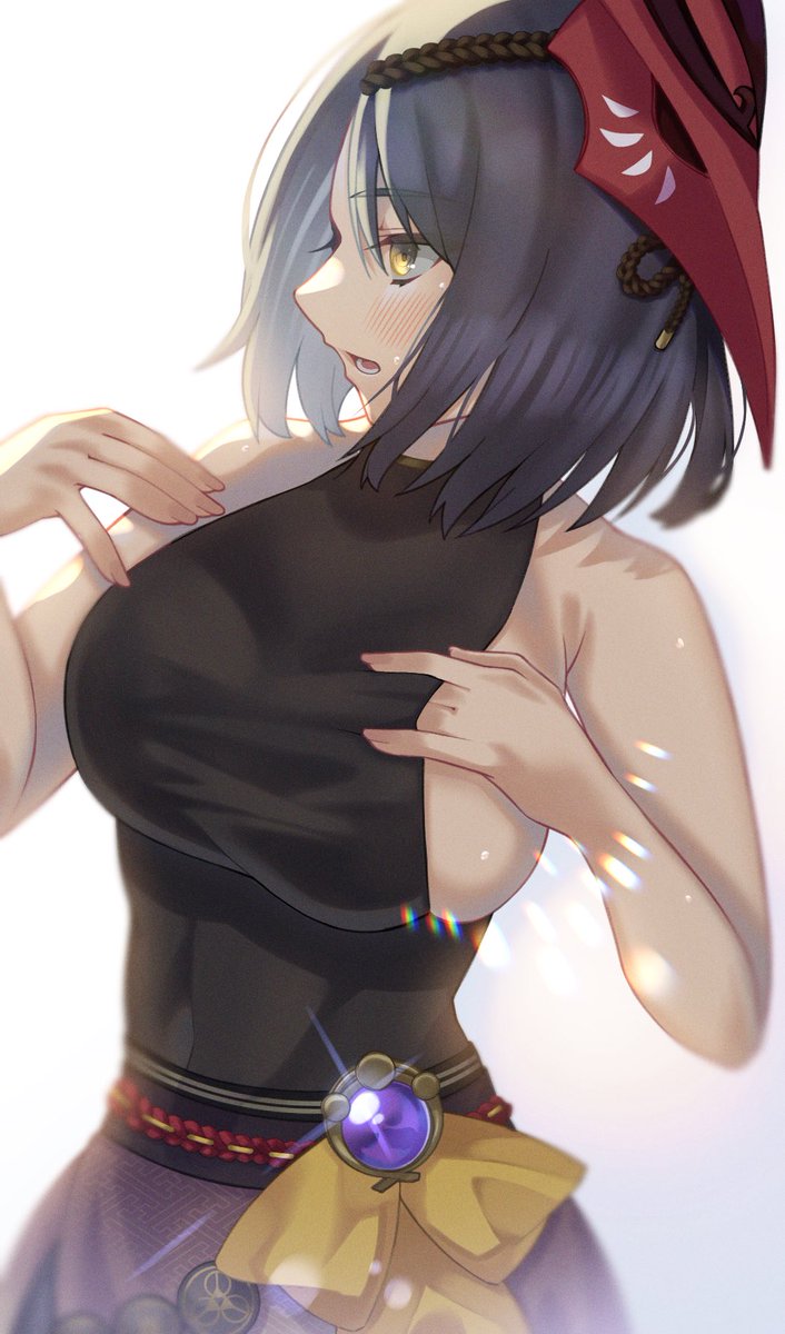 九条裟羅 「爆炎樹あっつい…な九条裟羅

#原神
#GenshinImpact 」|あきおのイラスト