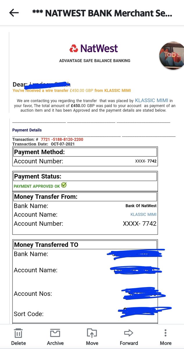 Psychonaughty81's tweet photo. @NatWest_Help could you help me verify that this transaction is genuine pls? https://t.co/uQKThIcszb