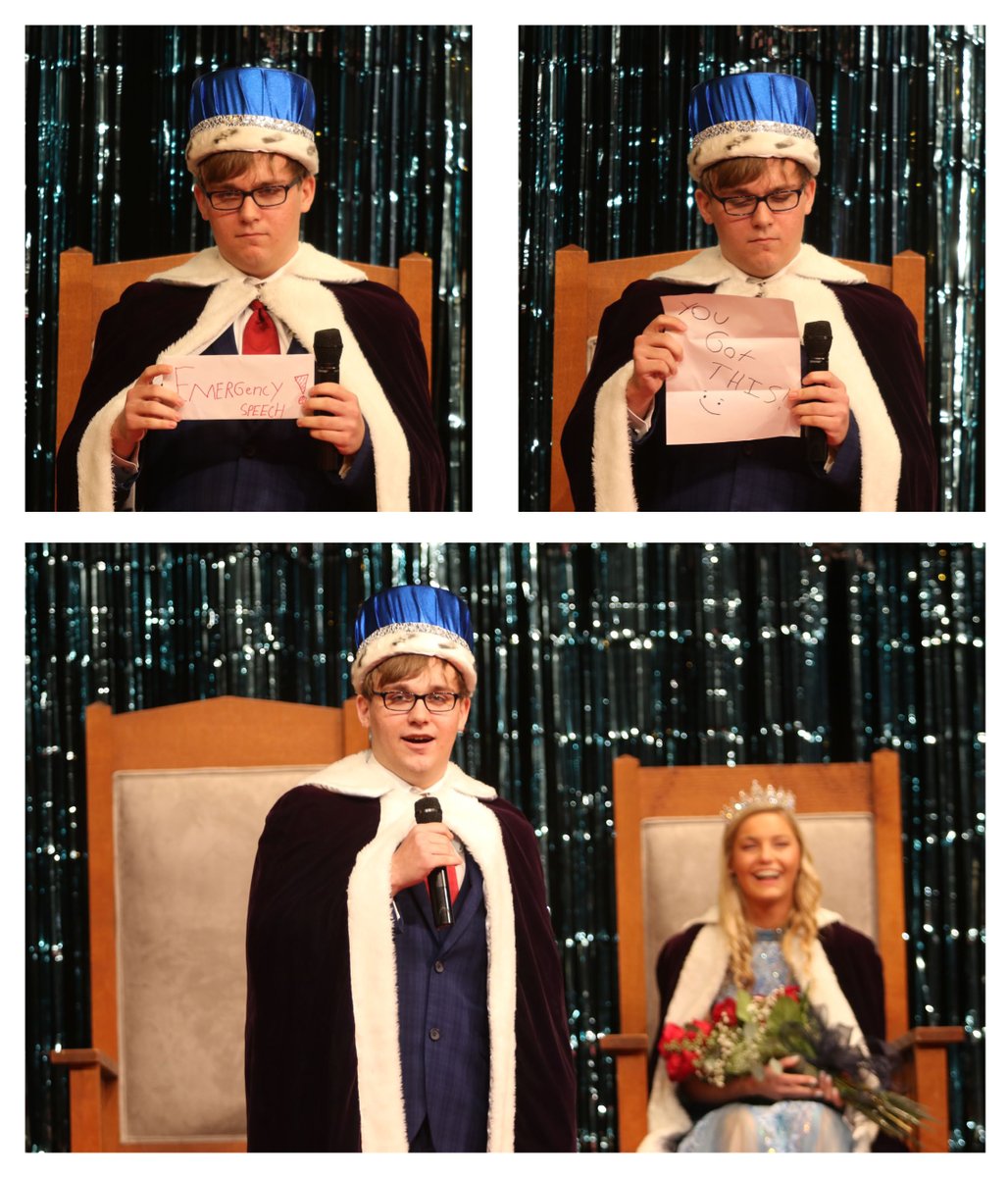 Austin Braun got plenty of laughs with his acceptance speech after being crowned JCC Homecoming king last night.