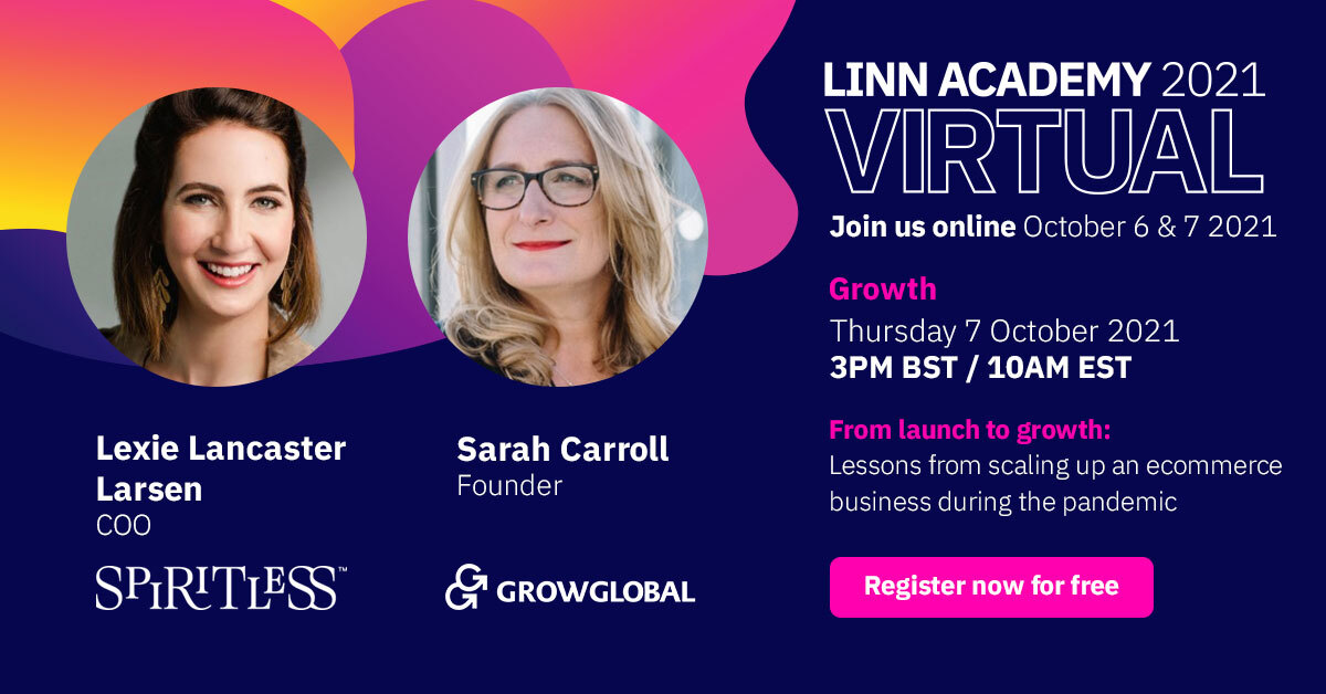 Grow Global (@growglobal) on Twitter photo Takeaways from #LinnAcademy 2021 discussion with <a href="/iamsarahcarroll/">Sarah Carroll</a> and Lexie Larsen from Spiritless: Go #ecommerce first in a pandemic! And initially, optimise one channel before you move onto other digital selling channels.
#export <a href="/LinnAcademy/">Linn Academy</a> <a href="/LINNWORKS/">Linnworks</a> <a href="/DrinkSpiritless/">Spiritless</a> Takeaways from #LinnAcademy 2021 discussion with <a href="/iamsarahcarroll/">Sarah Carroll</a> and Lexie Larsen from Spiritless: Go #ecommerce first in a pandemic! And initially, optimise one channel before you move onto other digital selling channels.
#export <a href="/LinnAcademy/">Linn Academy</a> <a href="/LINNWORKS/">Linnworks</a> <a href="/DrinkSpiritless/">Spiritless</a>