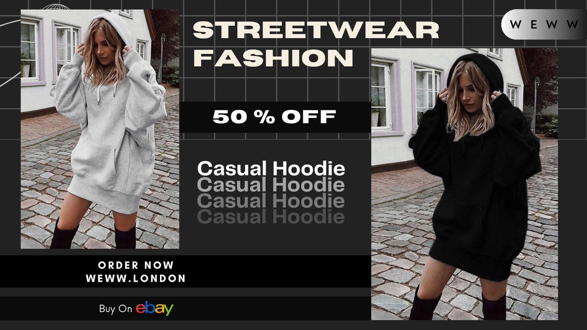 FLAT 50% OFF. Casual oversized hoodie dress
Shop Now - bit.ly/3gE4ABg
Buy on Ebay - ebay.co.uk/itm/4023133517…
#weww #wewwlondon #hoodies #hoodieseason #casualhoodie #wintershirt #wintercollection #winterwear #ebay #ebaystore #ebaydeals #ebayuk #onlineshoppinguk