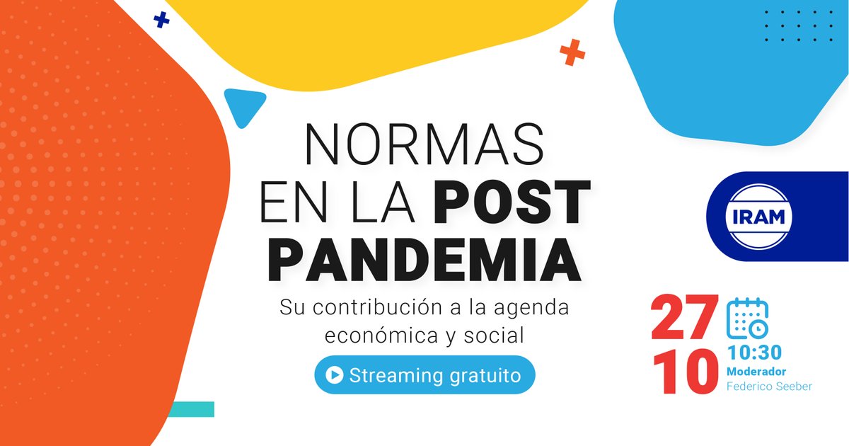 Se viene el #DíaMundialdelaNormalización y en IRAM lo celebramos en un encuentro único🥳. 
Inscribite y agendalo ✍️👉bit.ly/3oGVjy7