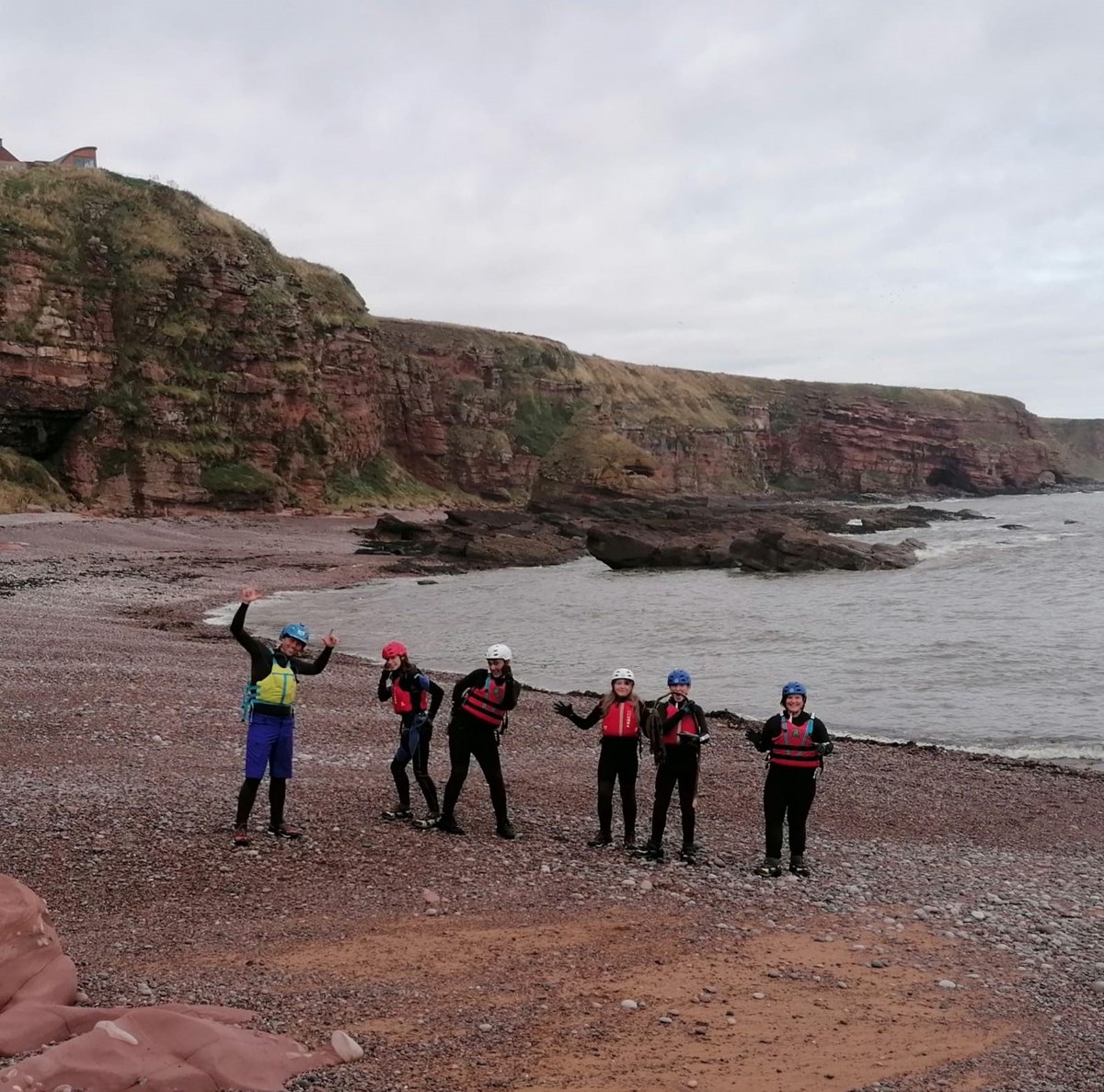 Today our Outdoor Education group with <a href="/AncrumCentre/">AncrumOutdoorCentre</a> went Co-Steering at Auchmithie with Rhonda. The group showed amazing teamworking skills supporting each other with new skills